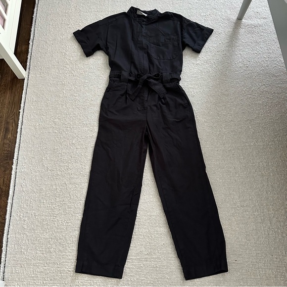 Everlane fatigue belted short sleeve crop jump suit organic cotton - Picture 2 of 12